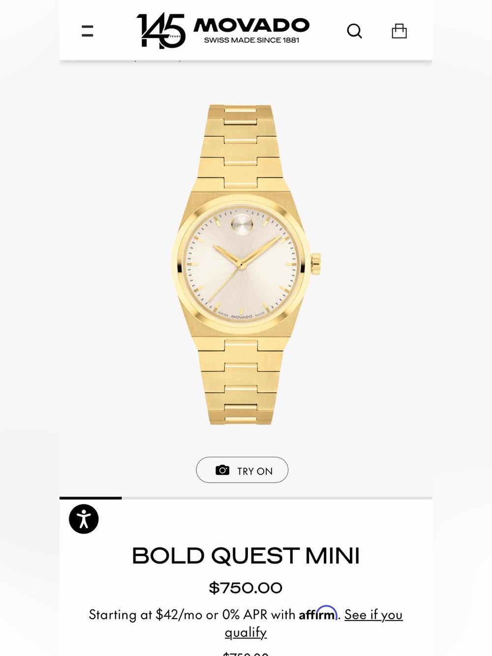 Movado Bold Quest Mini
